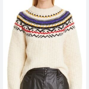 Isabel Etoile Marant Pristine Wool Fair Isle Sweater. Size Small FR 36.